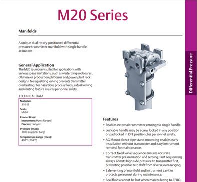 AGI M20 Series - DP Manifolds